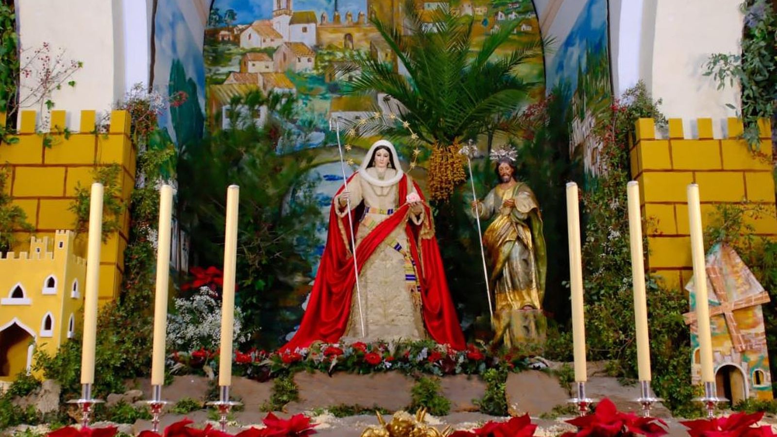 Altar de la Virgen del Rosario en la parroquia de San Martín