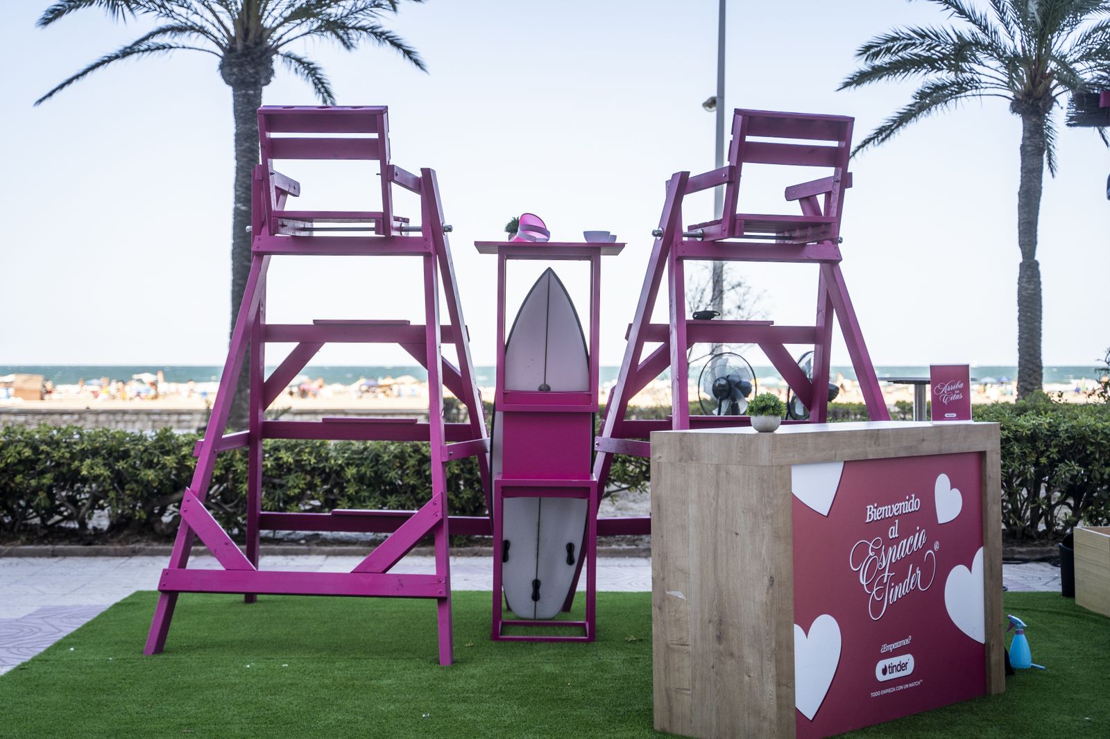 El Espacio Tinder instalado en Cullera.