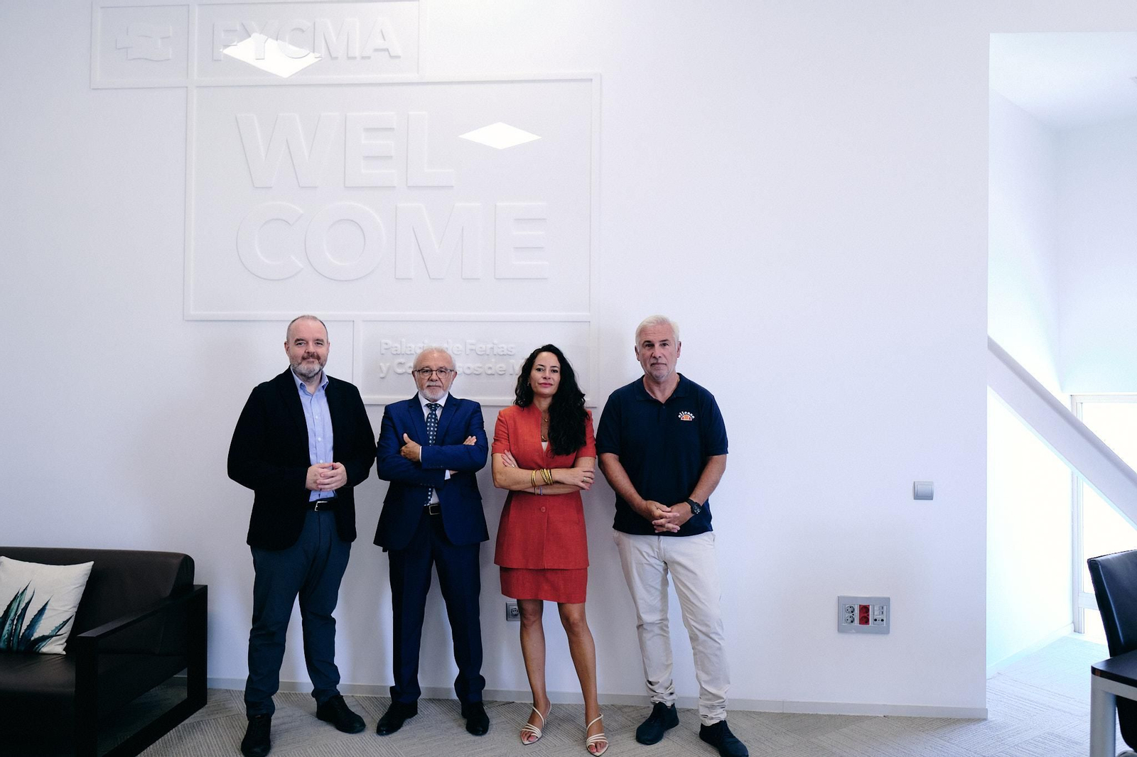 Representantes de Fycma y del Cluster, este jueves.