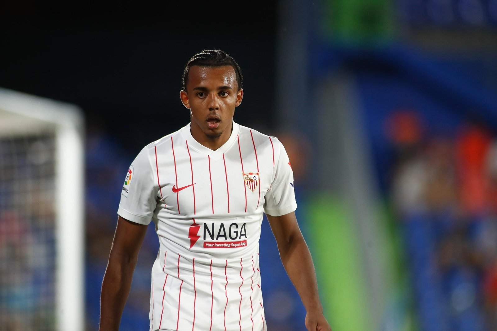 Koundé, durante el partido entre el Getafe y el Sevilla.