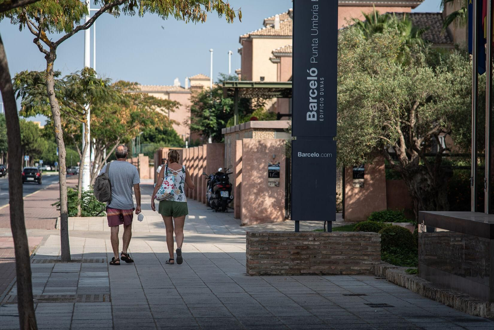 Inmediaciones de un hotel en Punta Umbría.