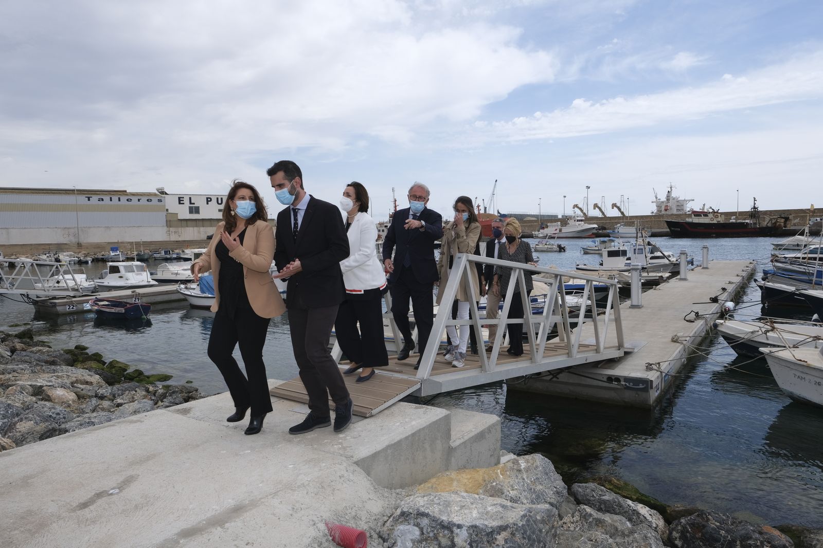 Fotogalería visita obras nuevo fondeadero del Puerto Pesquero de Almería