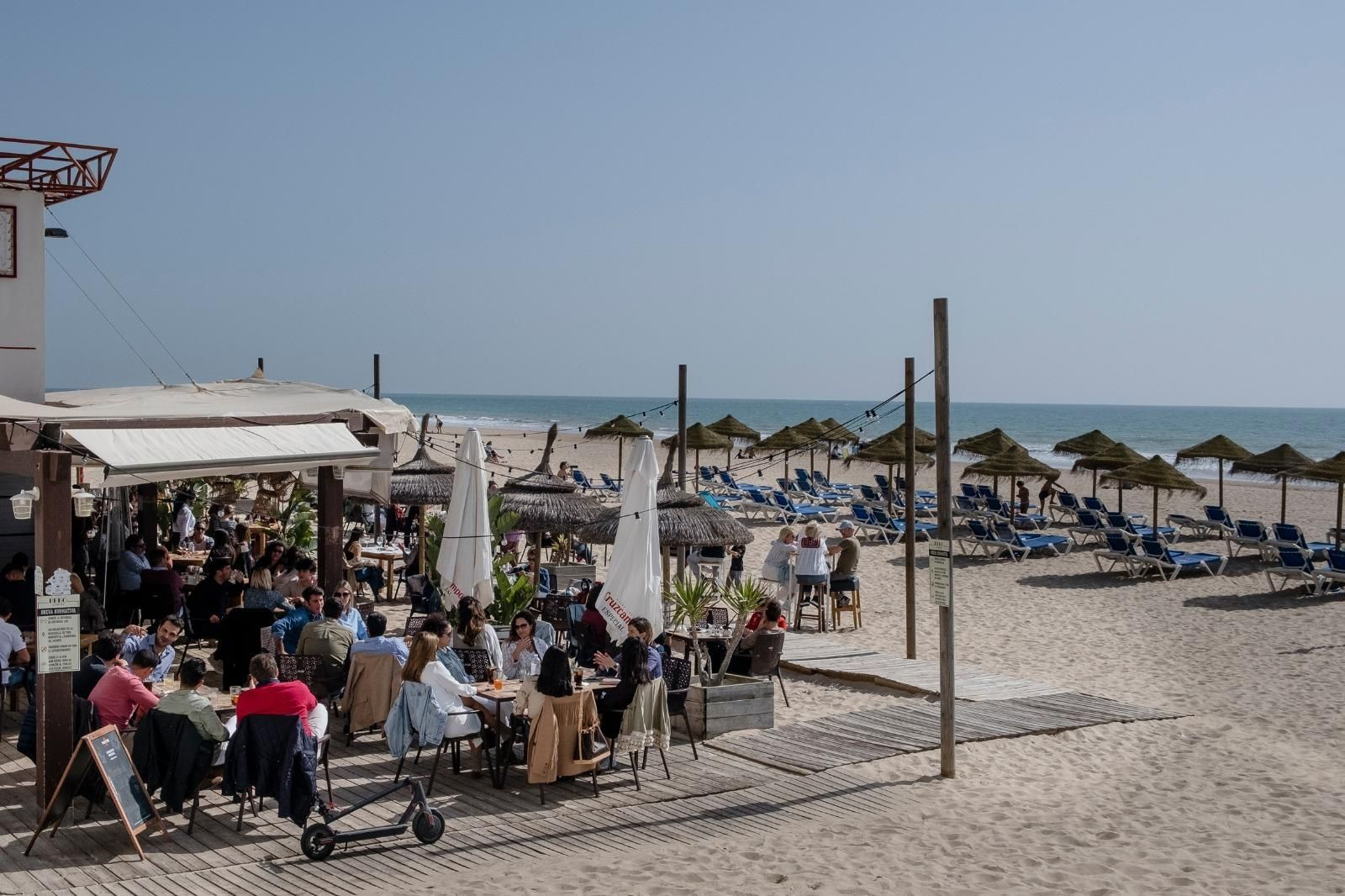 Un chiringuito de Cádiz, este pasado fin de semana.
