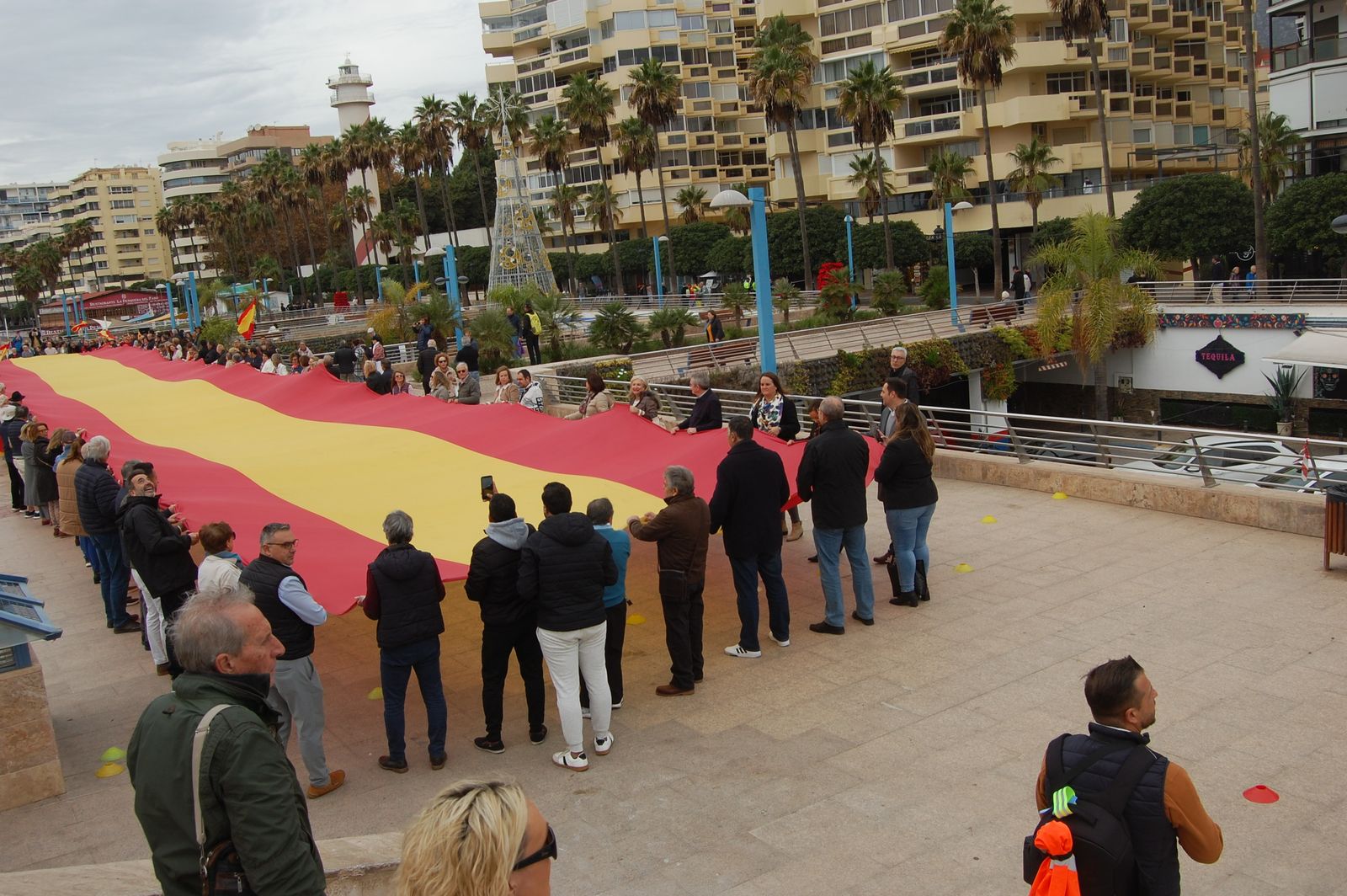 La concentración celebrada este martes en las Terrazas del Puerto Deportivo.