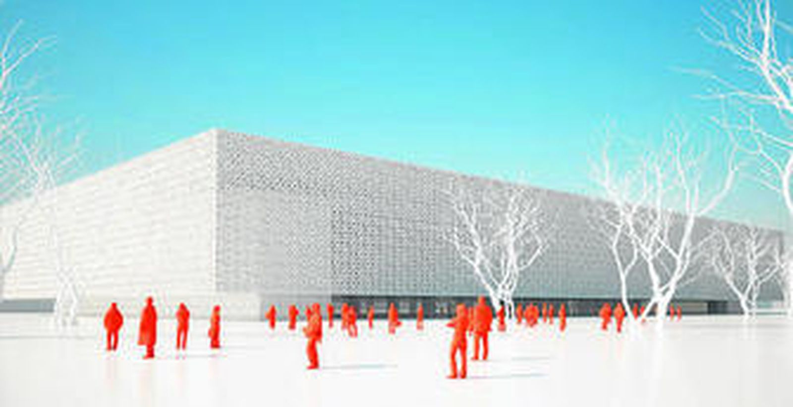 Recreación de cómo será el exterior del nuevo espacio en la propuesta de la unión de empresas Qurtuba.