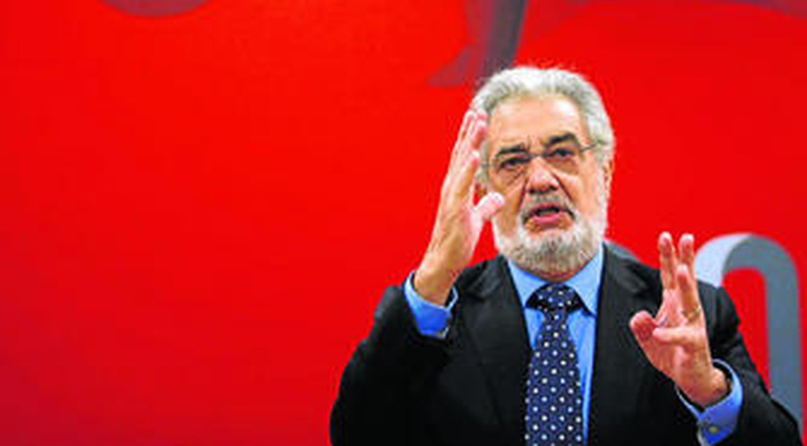 El tenor  Plácido Domingo, ayer, durante la presentación del festival.