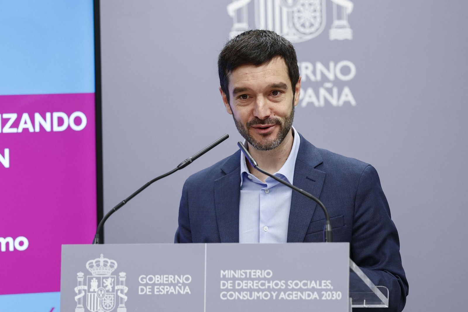 El titular de Consumo, Pablo Bustinduy, este jueves en un evento sobre derechos humanos El titular de Consumo, Pablo Bustinduy, este jueves en un evento sobre derechos humanos