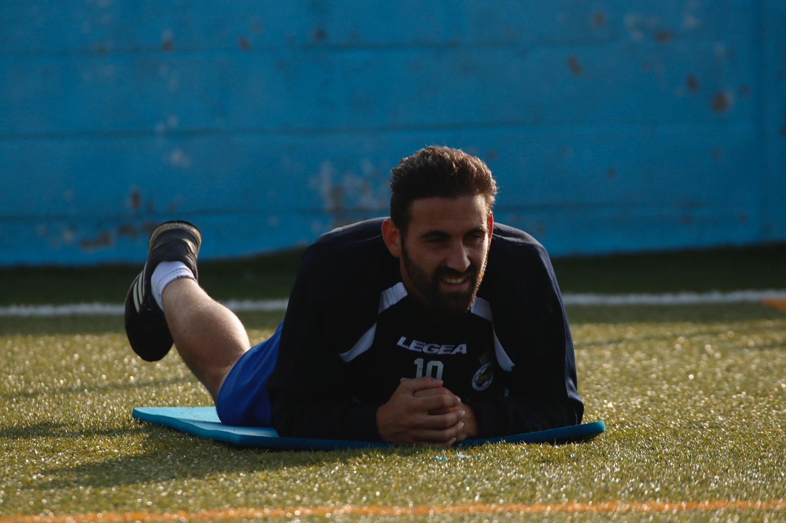 Pirulo, durante un entrenamiento