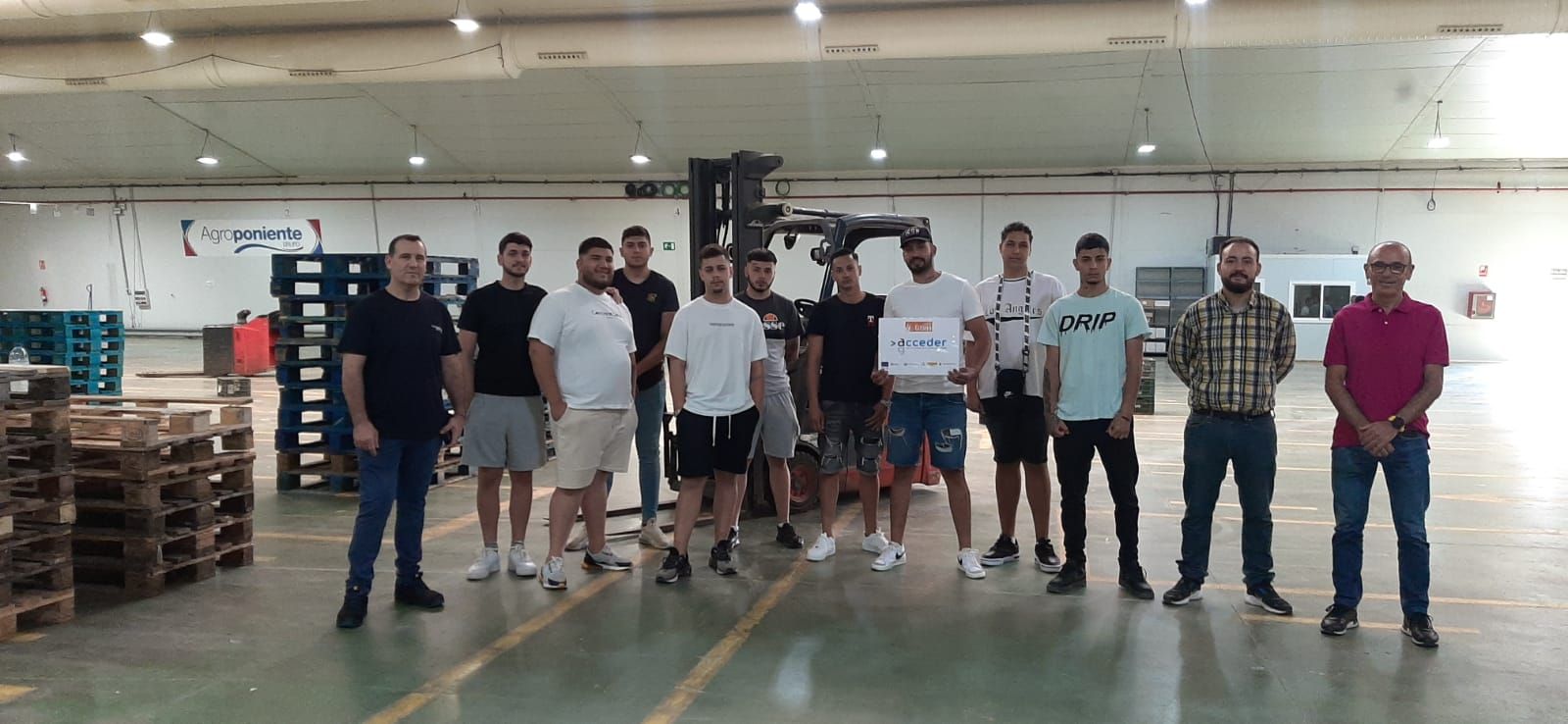 Alumnos del curso de carretilleros.