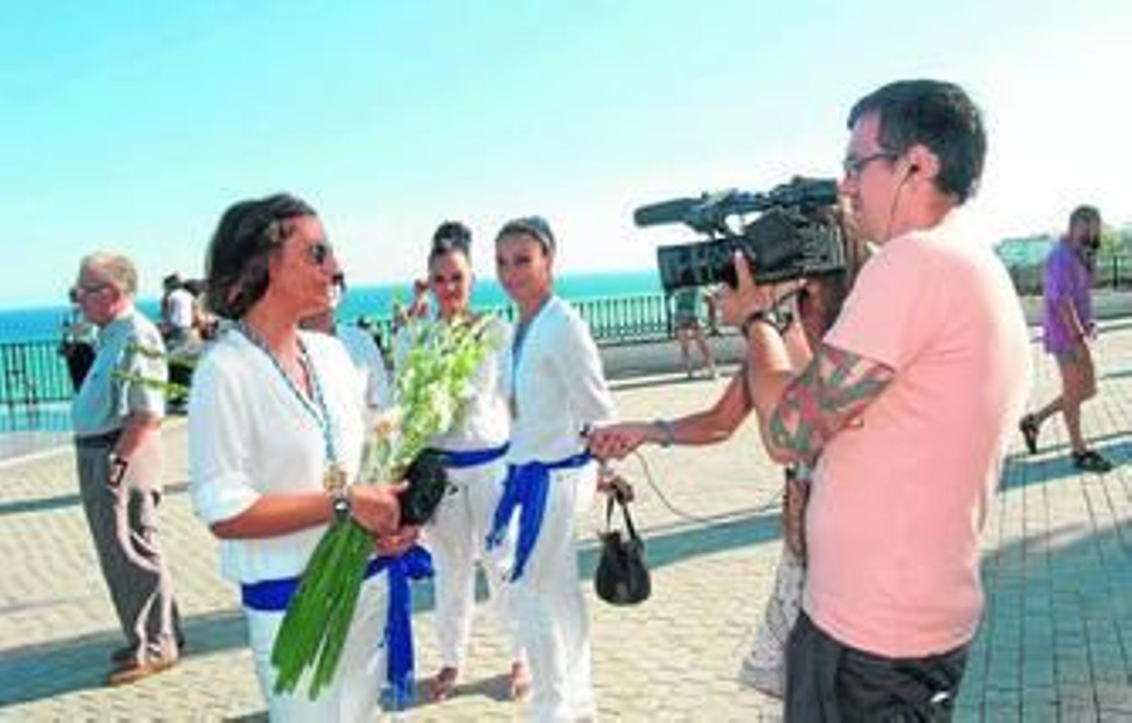 Un equipo de televisión de La Sexta graba esta semana un programa sobre la Virgen del Carmen.
