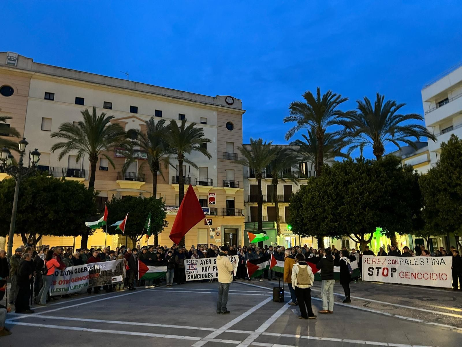 Una reciente concentración por la situación en Palestina.