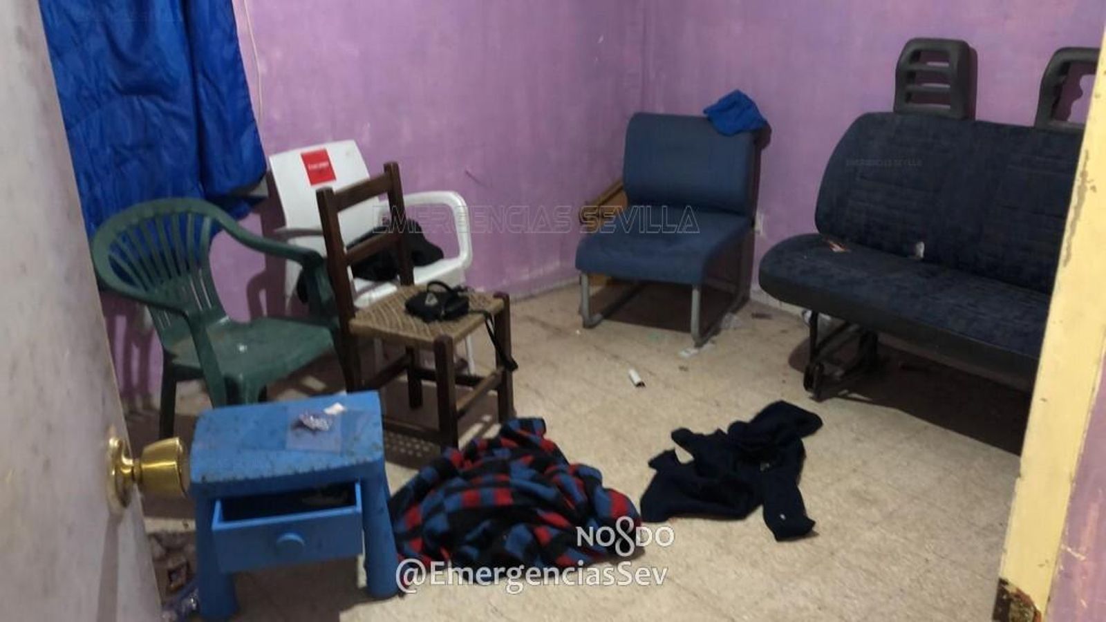 Lugar en el que fue encontrada la víctima.