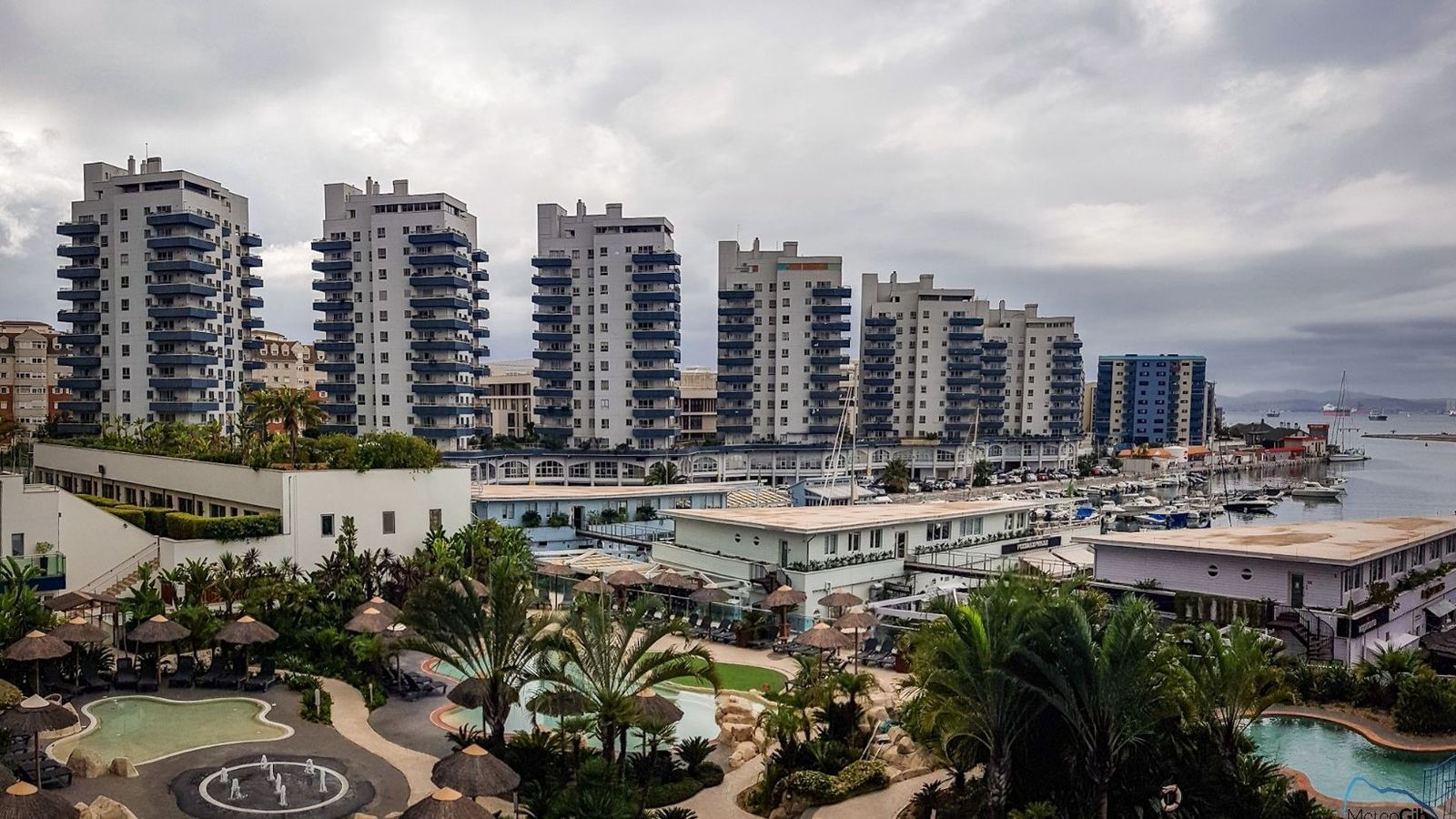 La zona de Watergardens en Gibraltar.