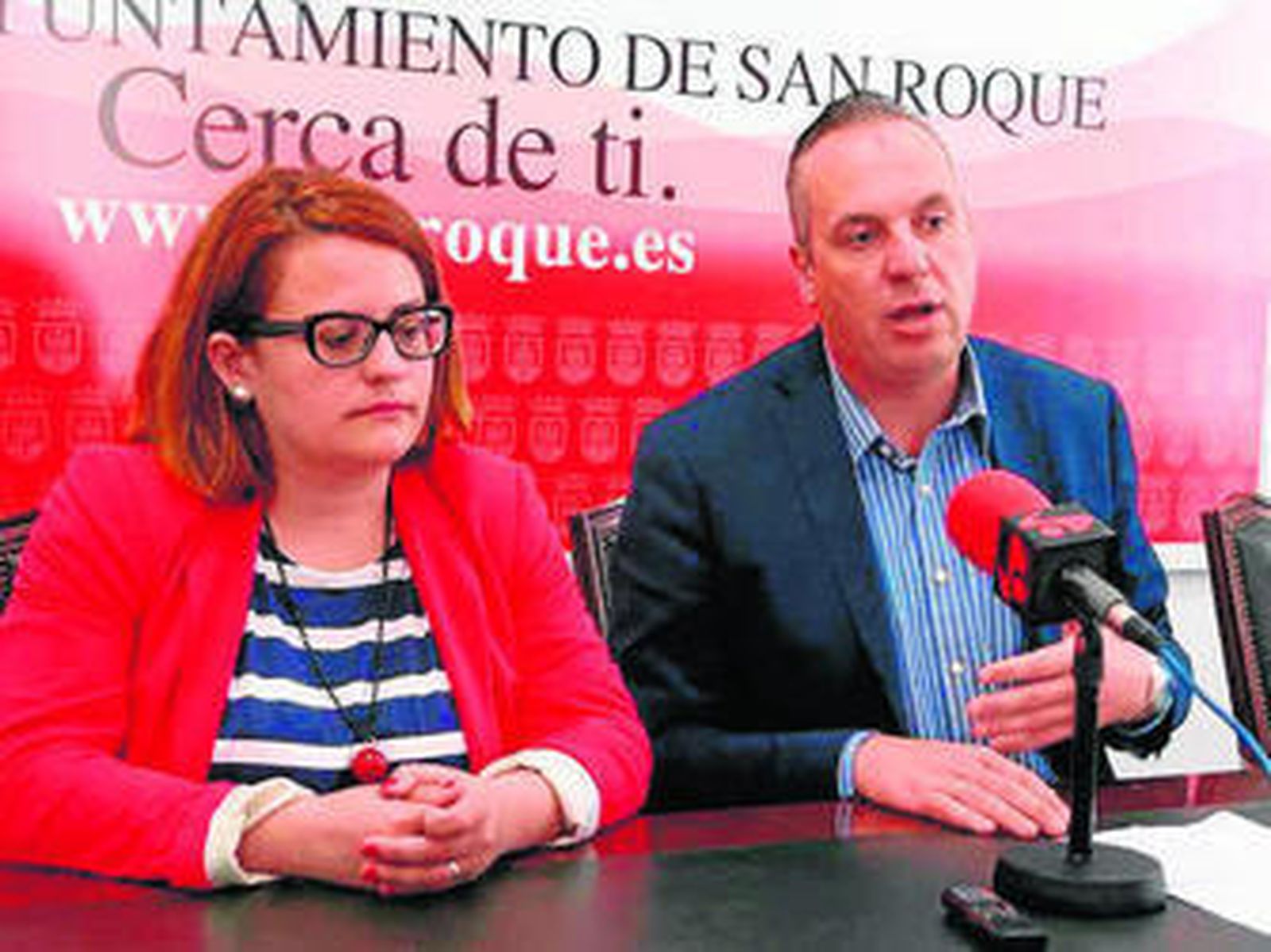 Juan Carlos Ruiz Boix y Mónica Córdoba, ayer.