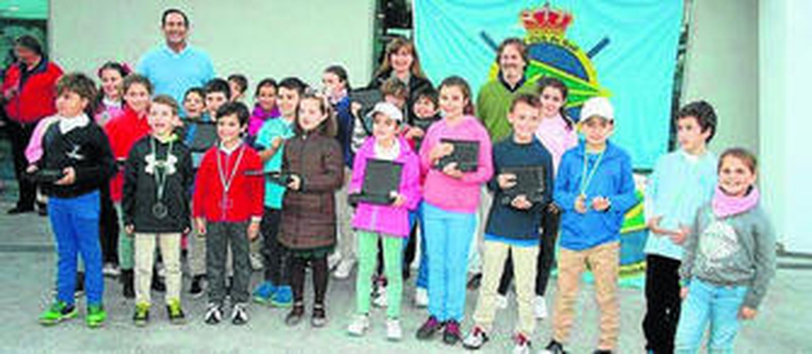 Todos los premiados en Guadalmina, ayer.