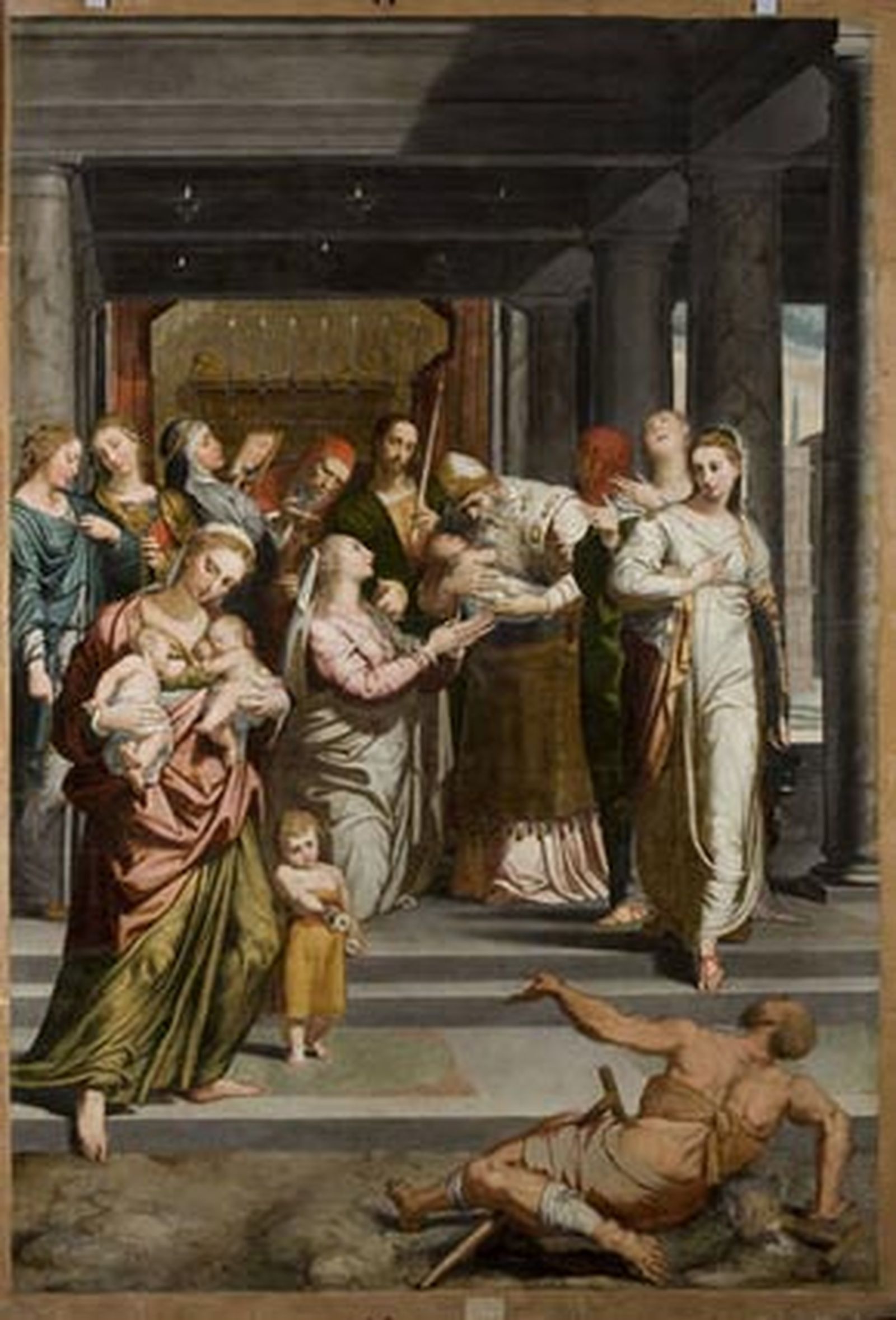 “La Purificación de la Virgen” de Pedro de Campaña, en el Museo de Bellas Artes cedida por la Catedral