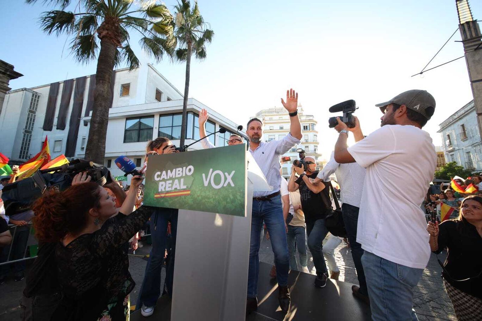 Acto público de Vox en Jerez con Santiago Abascal y Manuel Gavira
