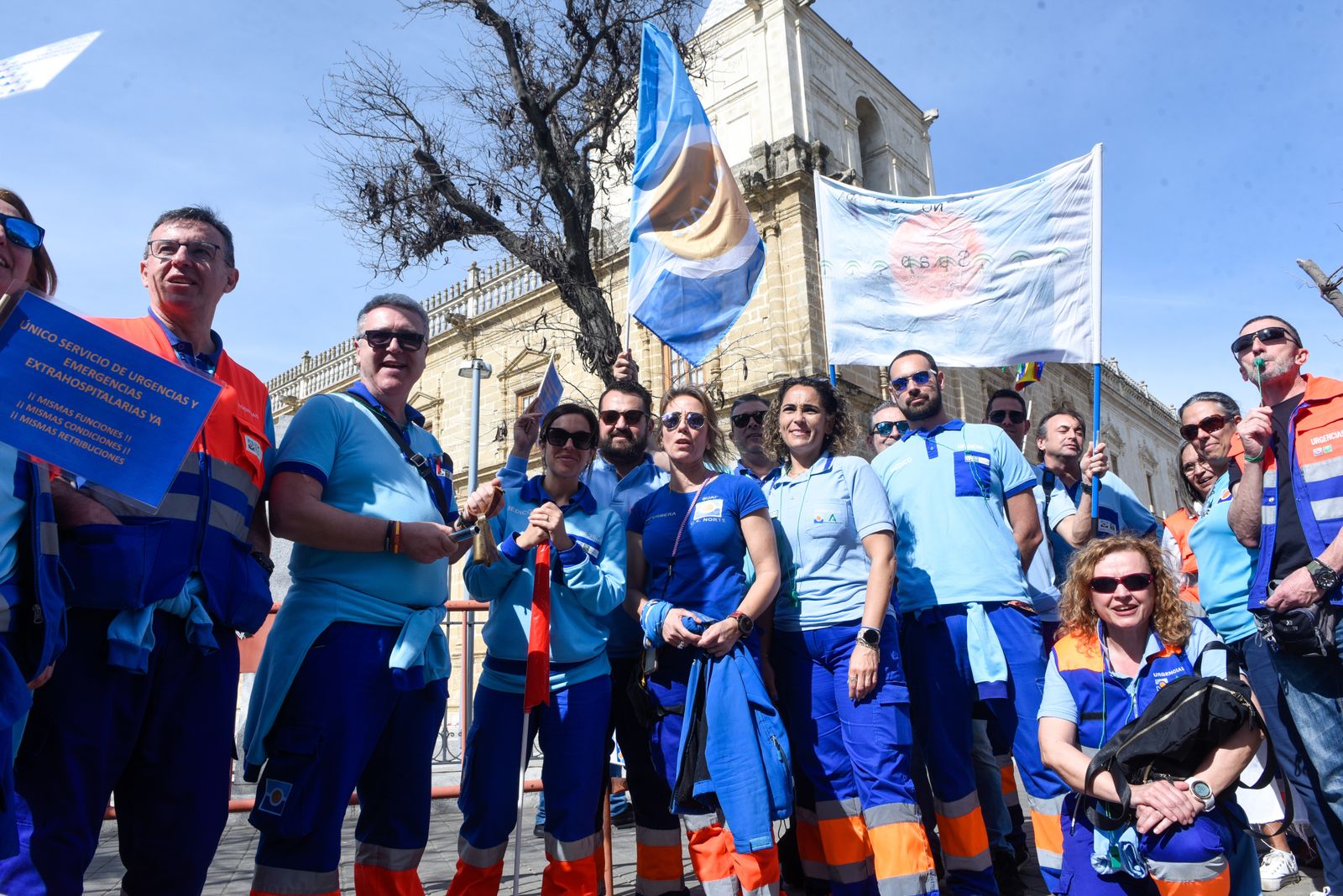 Protesta de los SUAP en Sevilla, en una imagen de archivo.