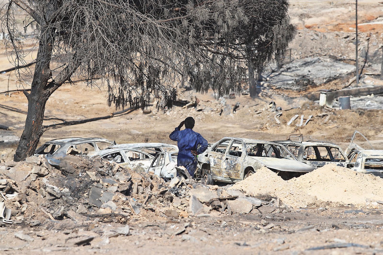 Así quedó el asentamiento de chabolas en Palos de la Frontera tras el incendio