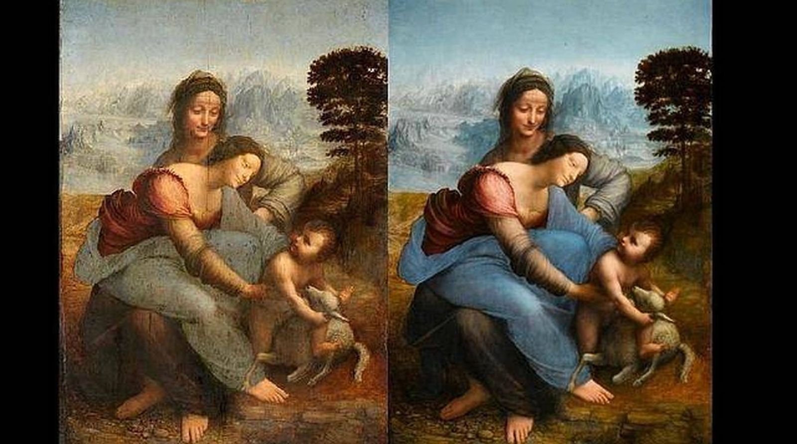 La Virgen con el Niño Jesús y Santa Ana de Leonardo Da Vinci