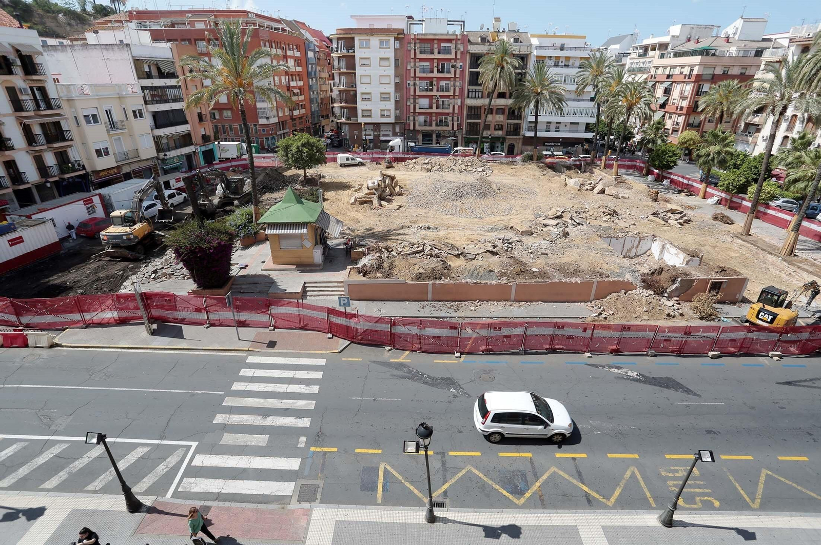 Las mejores imágenes del estado actual de la Plaza de La Merced de Huelva con las obras
