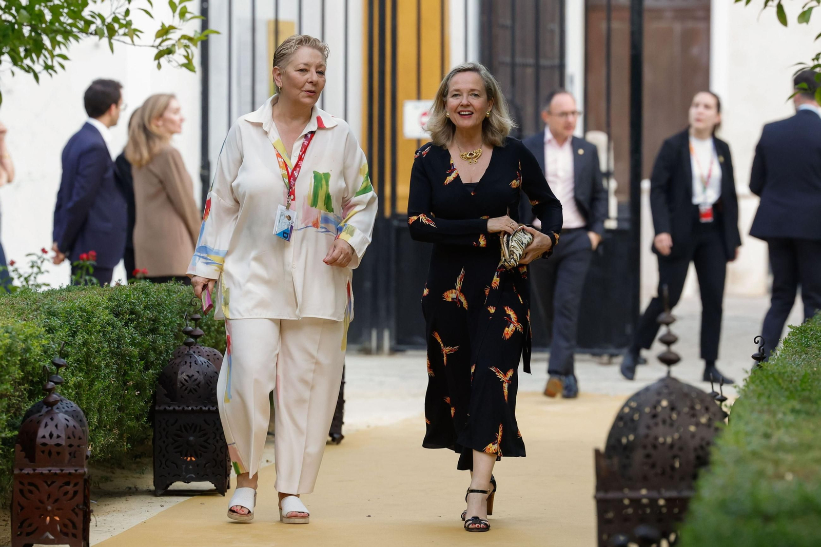Las fotos de la cena de la cumbre de la ONU en el Palacio de las Dueñas de Sevilla