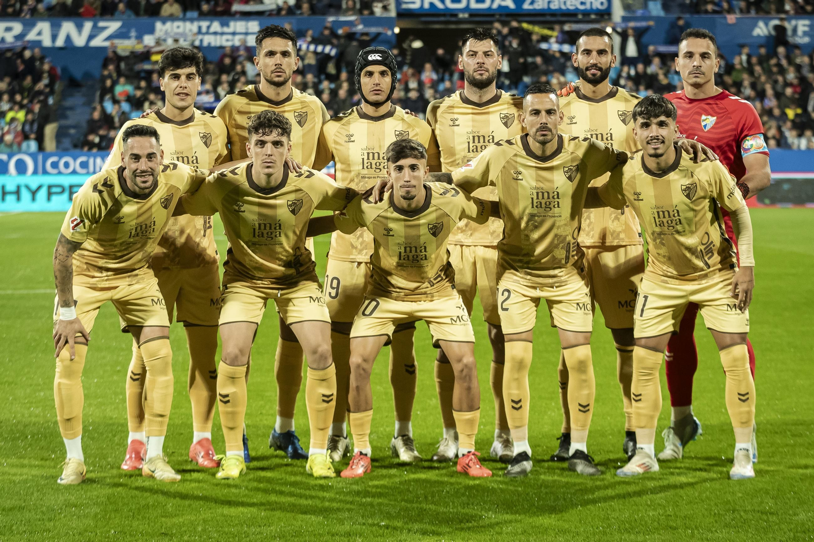 El once en el Zaragoza-Málaga CF