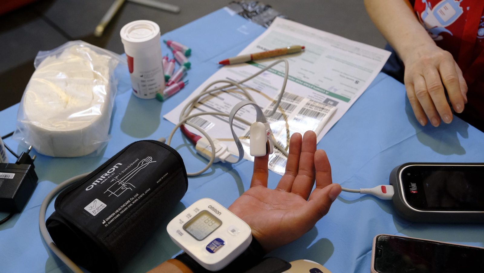 Imágenes de la donación colectiva de sangre y plasma en el Pabellón Rafael Florido