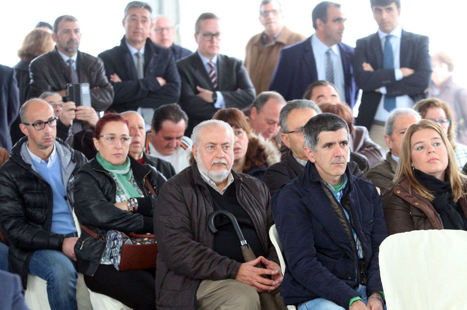 Imágenes de la colocación de la primera piedra de la planta de ElPozo en Jabugo.