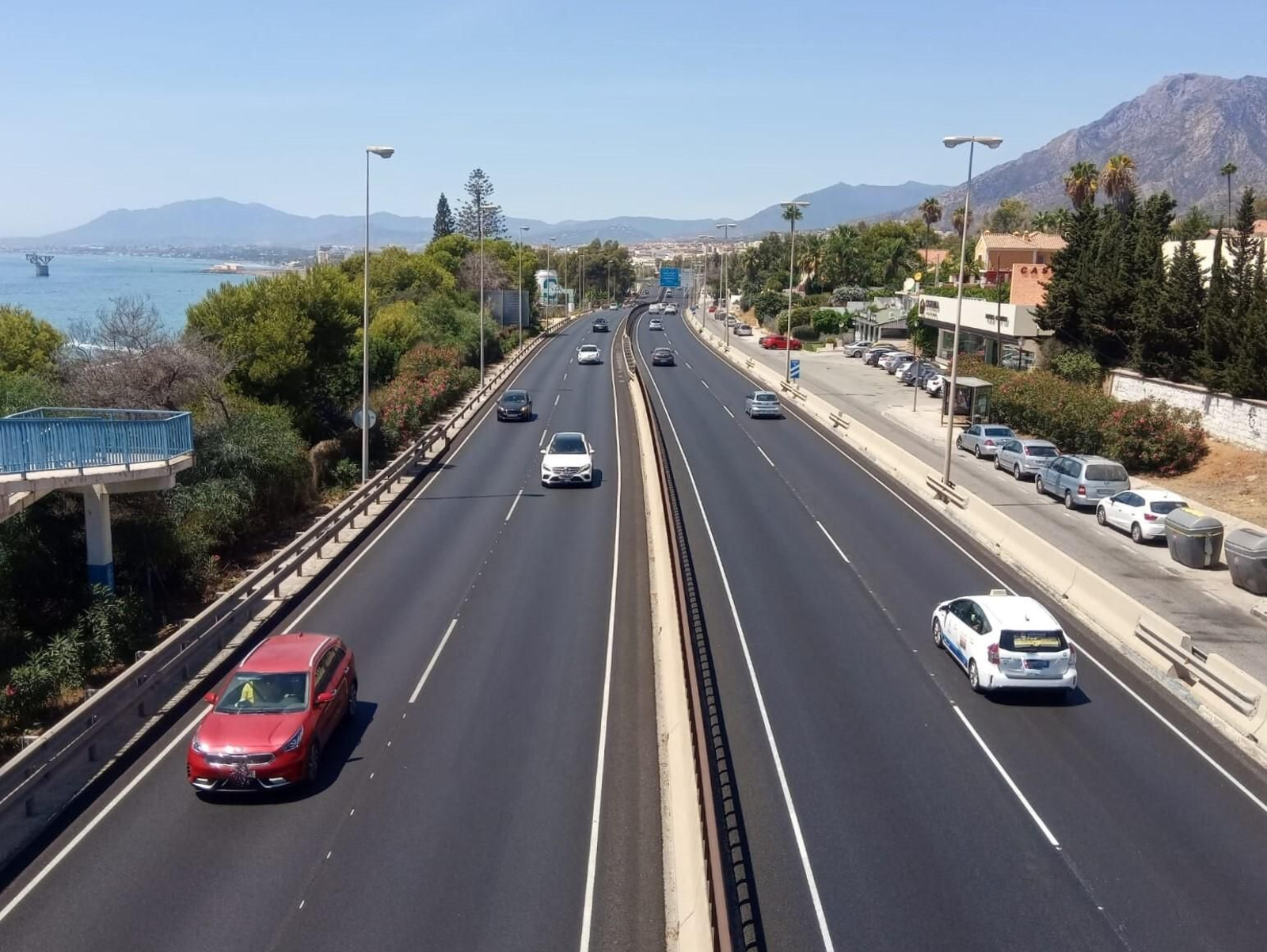 La Autovía del Mediterráneo A-7 a su paso por Marbella. La Autovía del Mediterráneo A-7 a su paso por Marbella.
