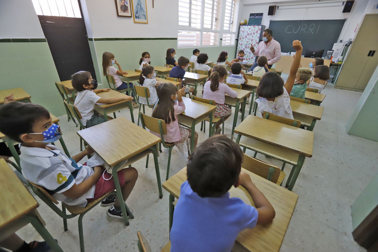 Imágenes de la vuelta al cole en las aulas de Huelva