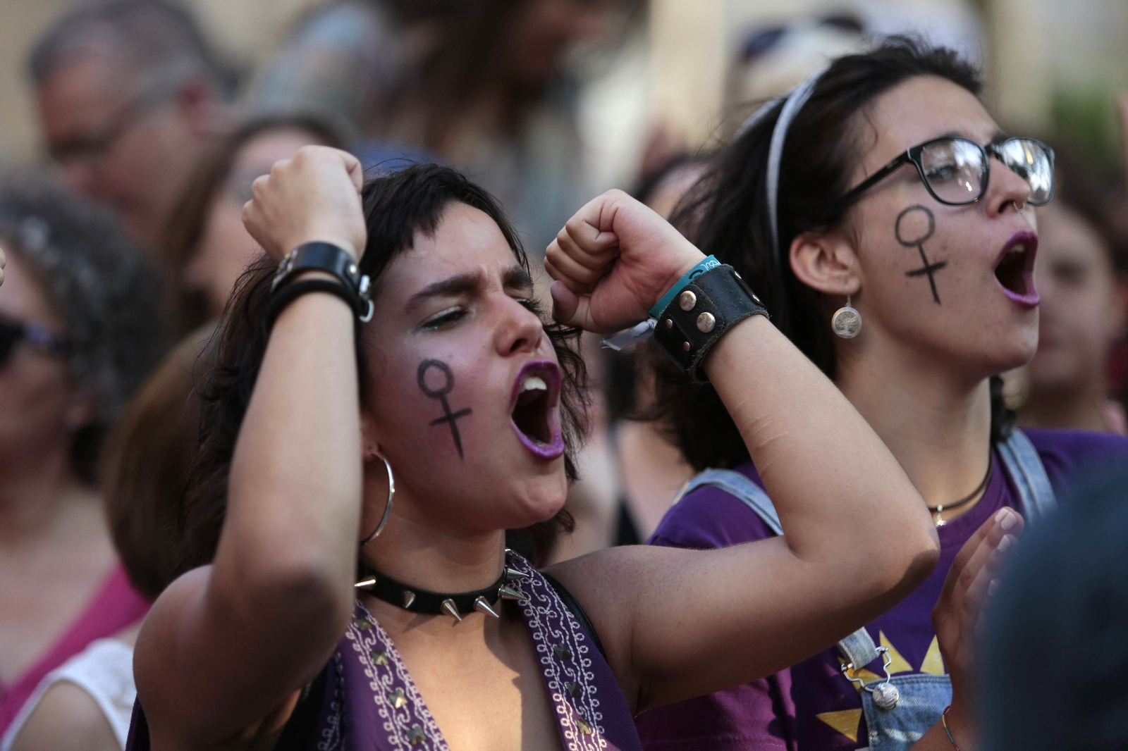 Manifestación contra la libertad de la Manada en Sevilla