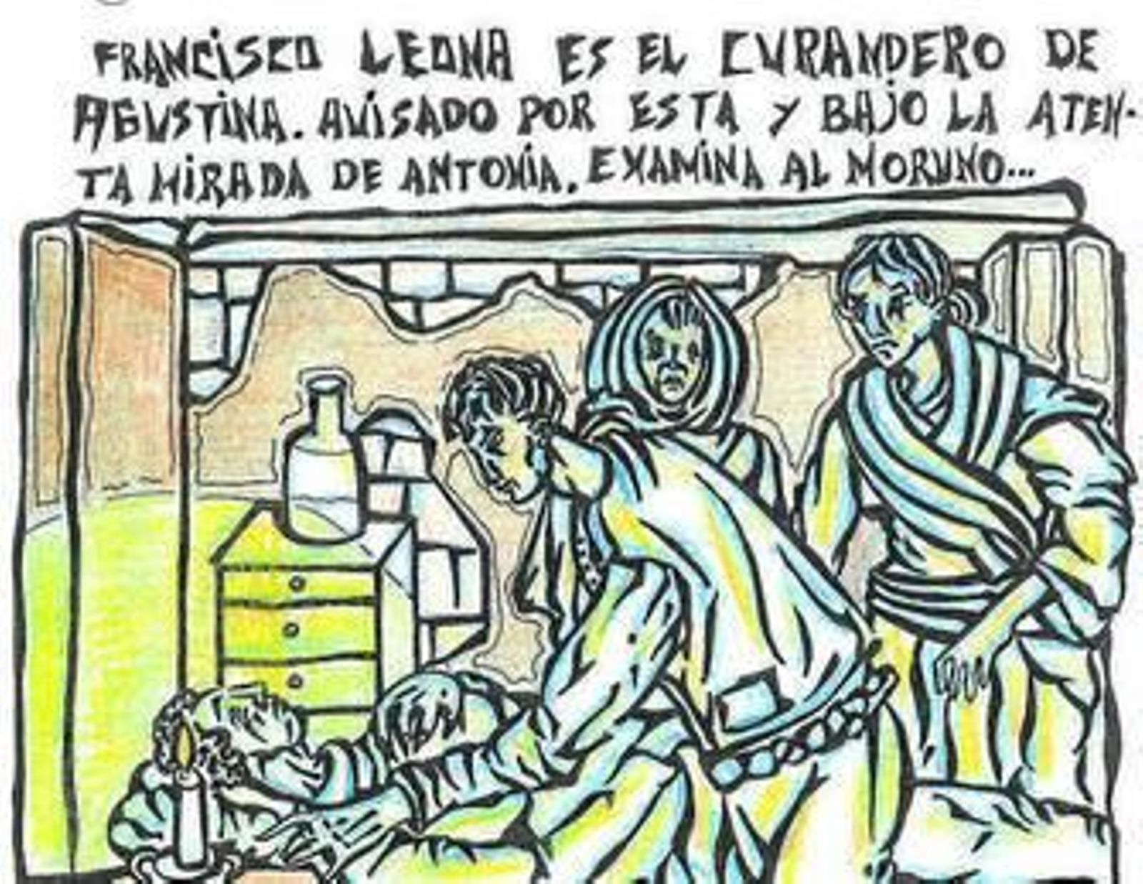 Ilustración del cómic sobre el crimen de Gádor.