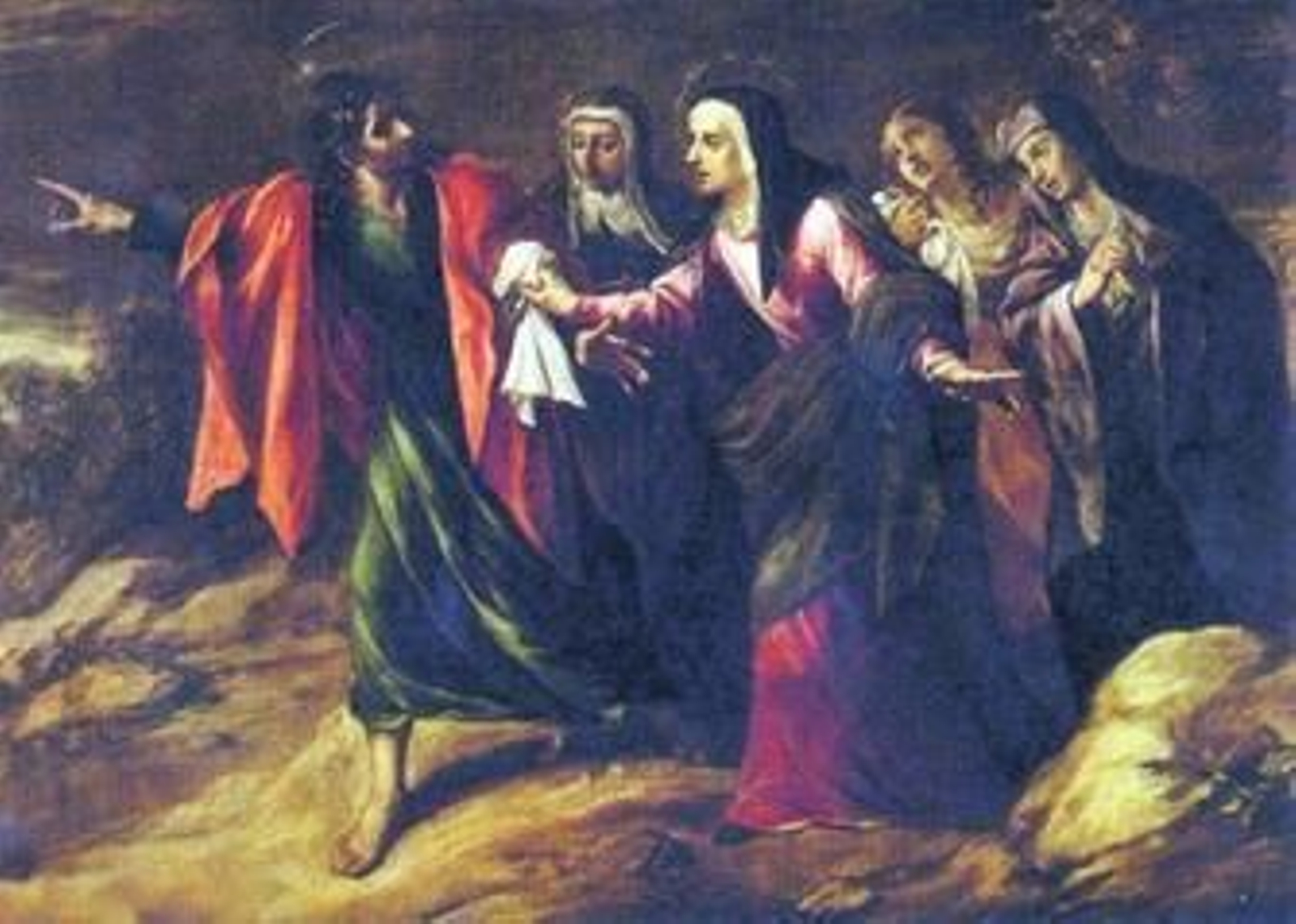 En la imagen superior,  'La Virgen con San Juan y las Marías camino del Calvario', de Juan Valdés Leal. Y abajo, del mismo autor, 'Tentaciones de San Jerónimo'. Dos de los cuadros del Bellas Artes sevillano que han viajado a Rusia.