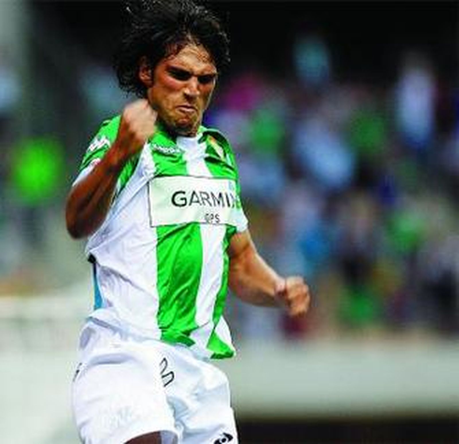 Mark González celebra el gol de la victoria, ayer, en La Cartuja.