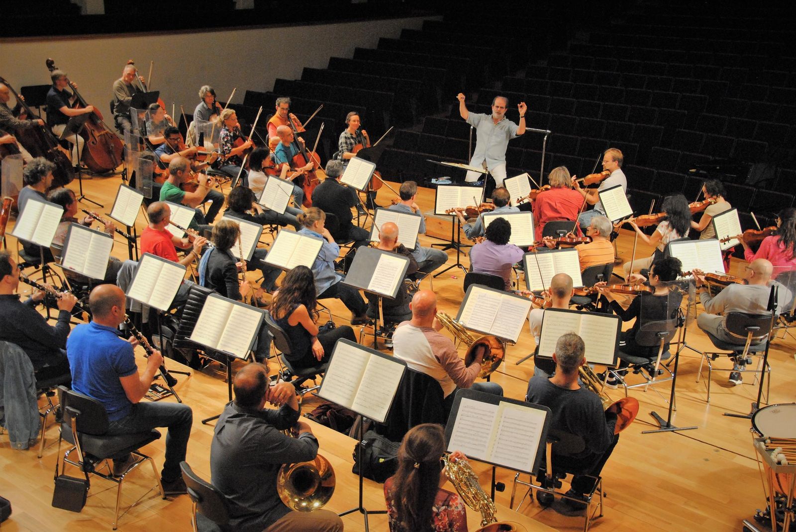 Imagen de uno de los ensayos de la formación, que despide la temporada esta semana.