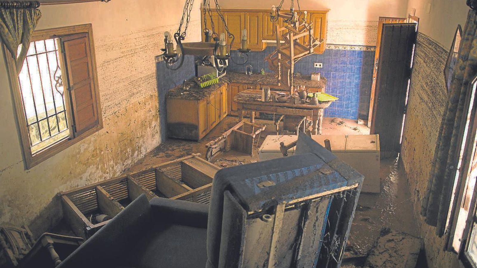 Zona de desayunos del hotel  Molino Cuatro Paradas situado en Benaoján.