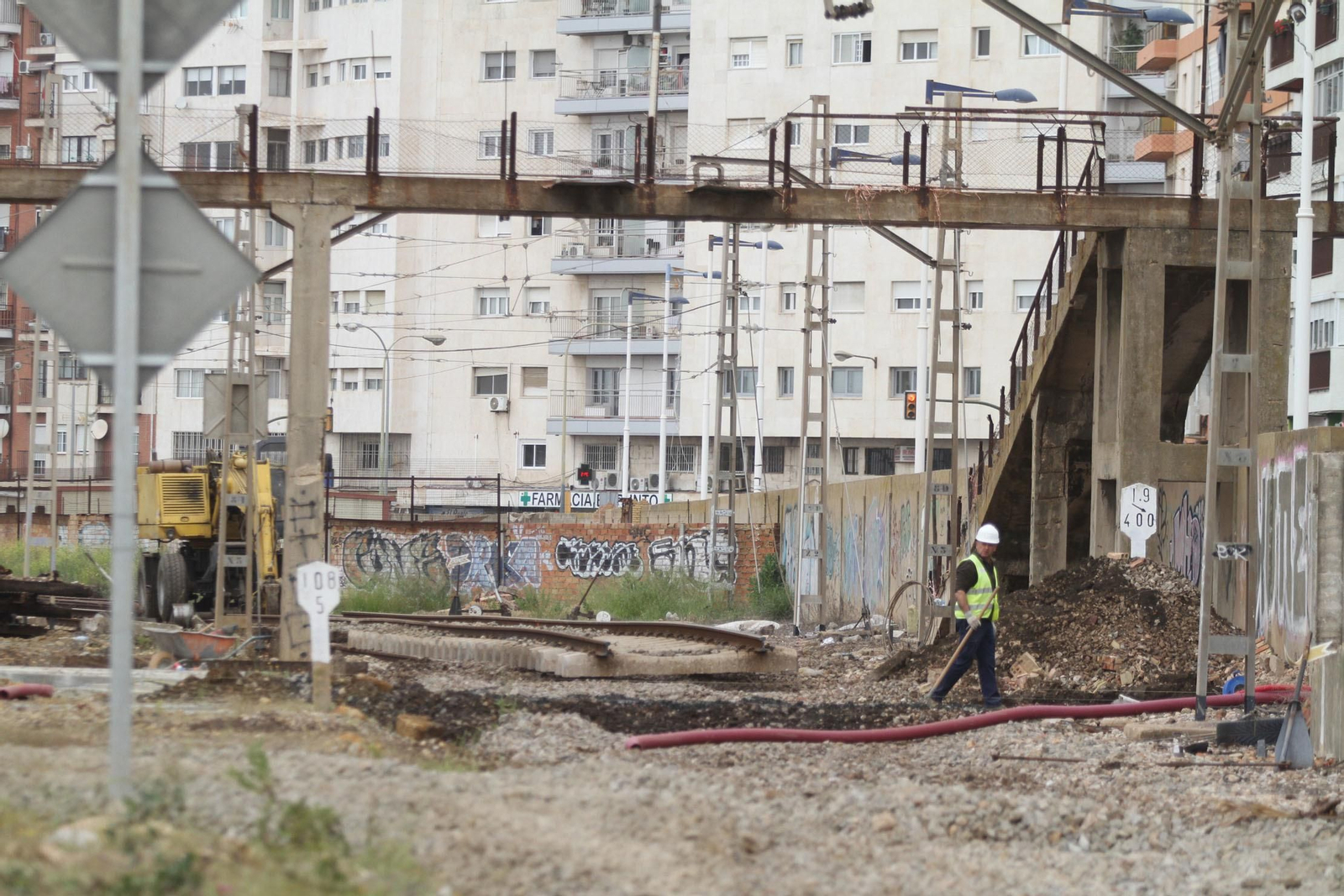 Los últimos preparativos de la estación de tren, en imágenes