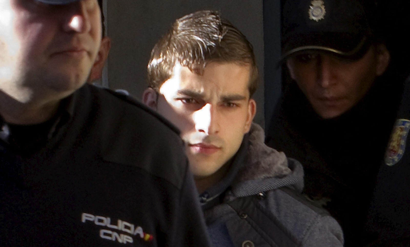 Miguel Carcaño, el asesino de Marta del Castillo, en los juzgados de Sevilla.