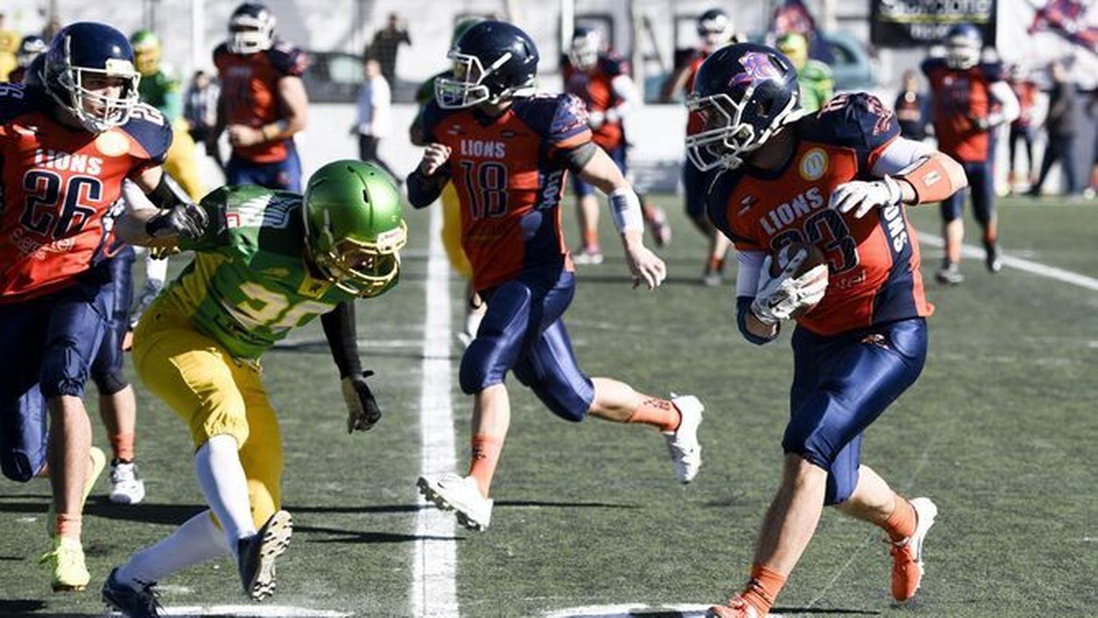 Acción de un partido anterior de los Lions