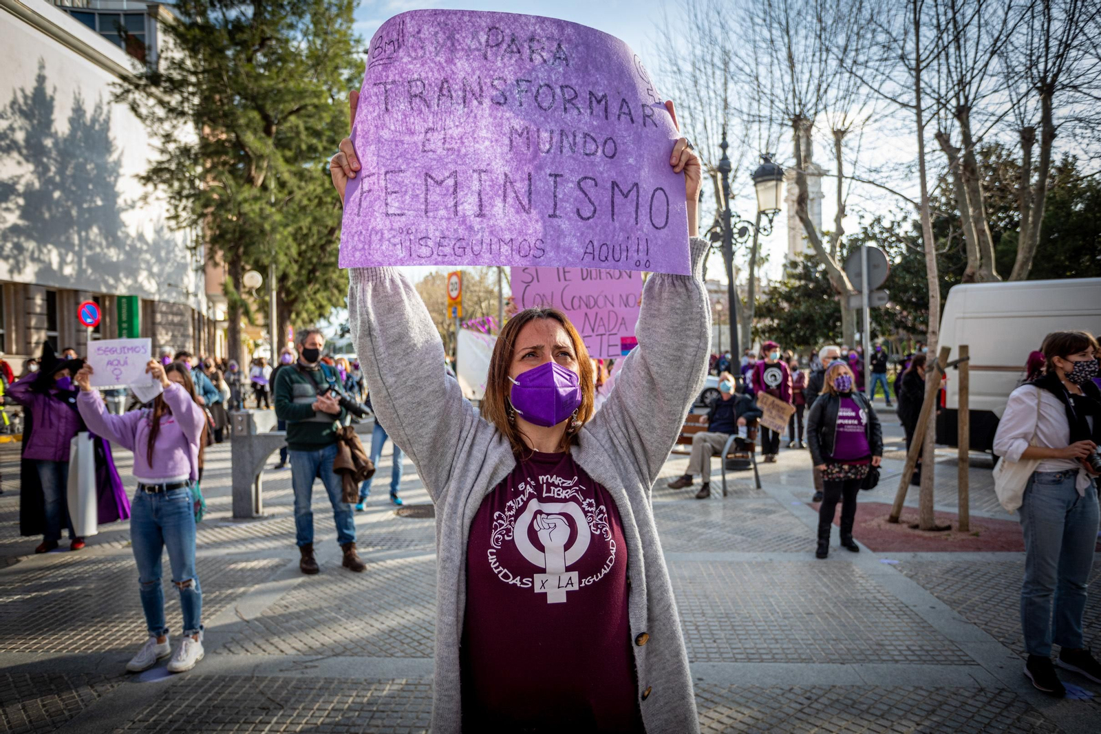 Concentración por el 8-M en Cádiz