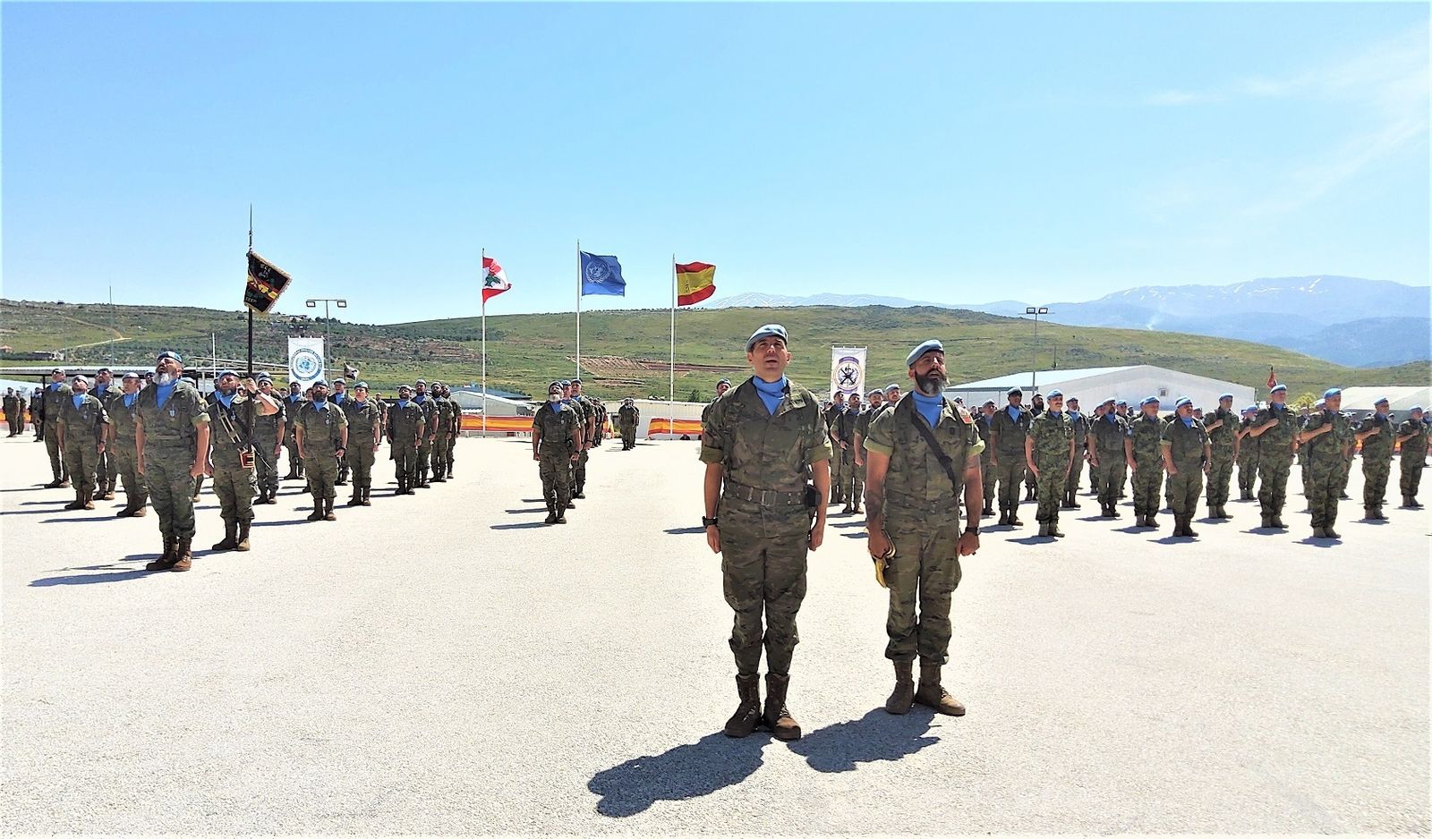 Cuatro ceremonias por el coronavirus para reconocer la misión legionaria en Líbano