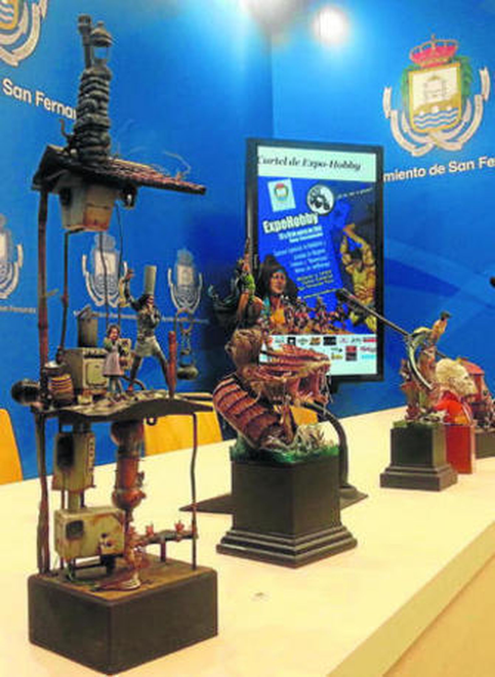 Miniaturas que ayer mostraron en la presentación de la I ExpoHobby.