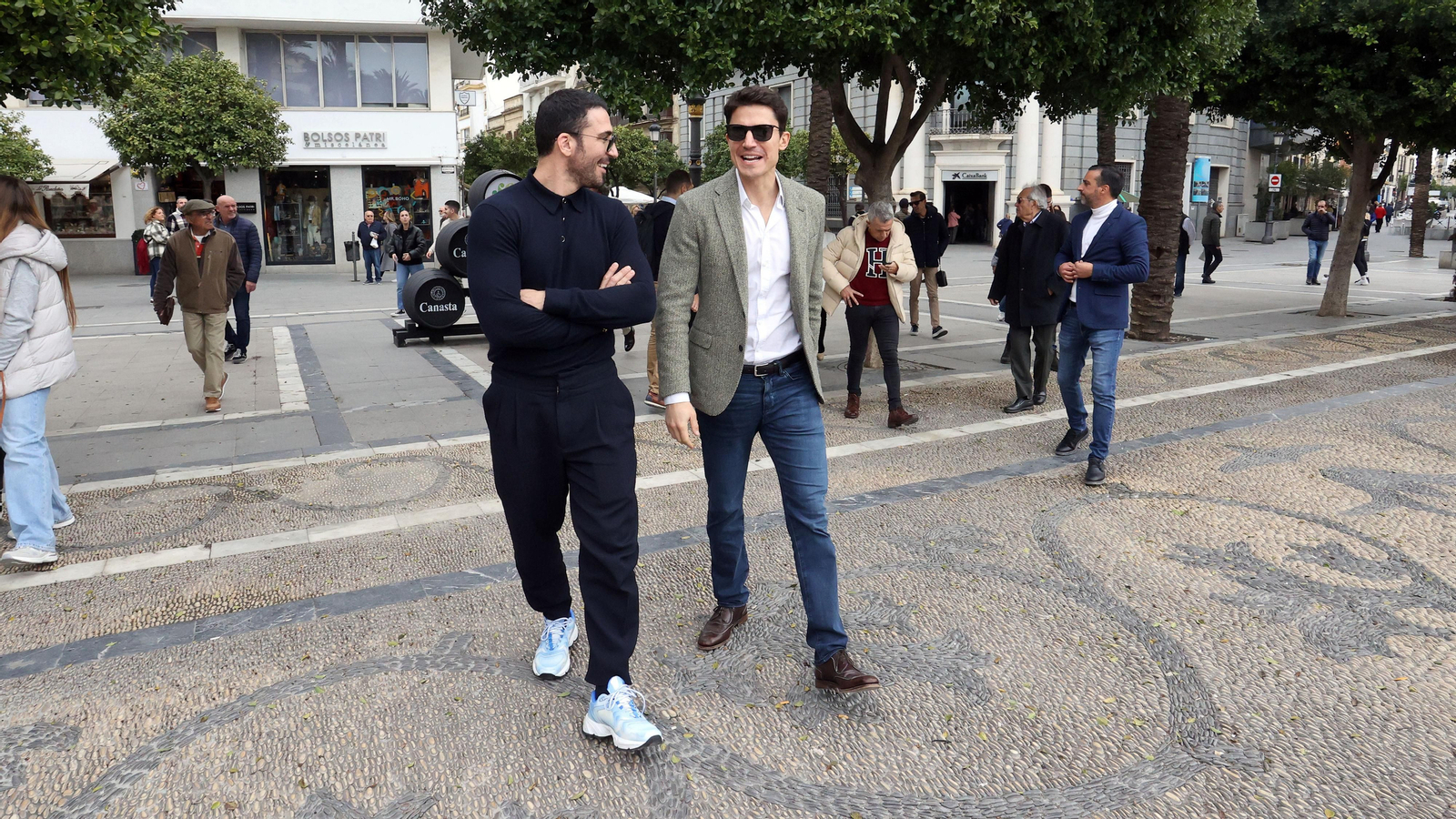 Visita a Jerez de famosos y artistas con el empresario José Luis López y Mamen Sánchez