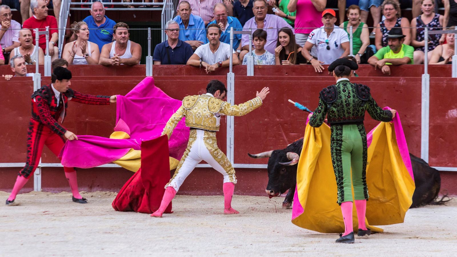 El cordobés Lagartijo da muerte a un toro en la Feria de Blanca.
