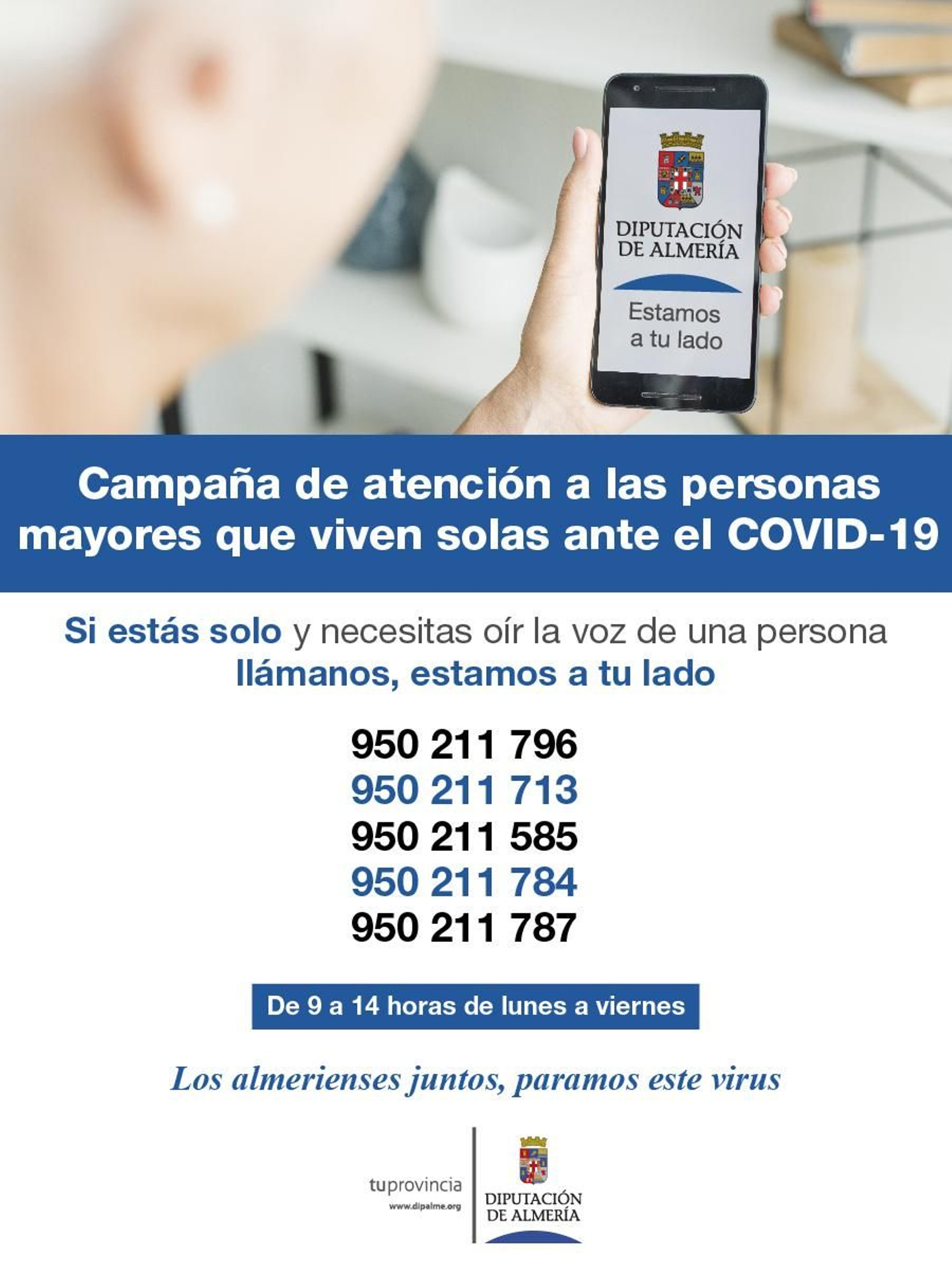 Un teléfono de atención para que los mayores no se sientan solos