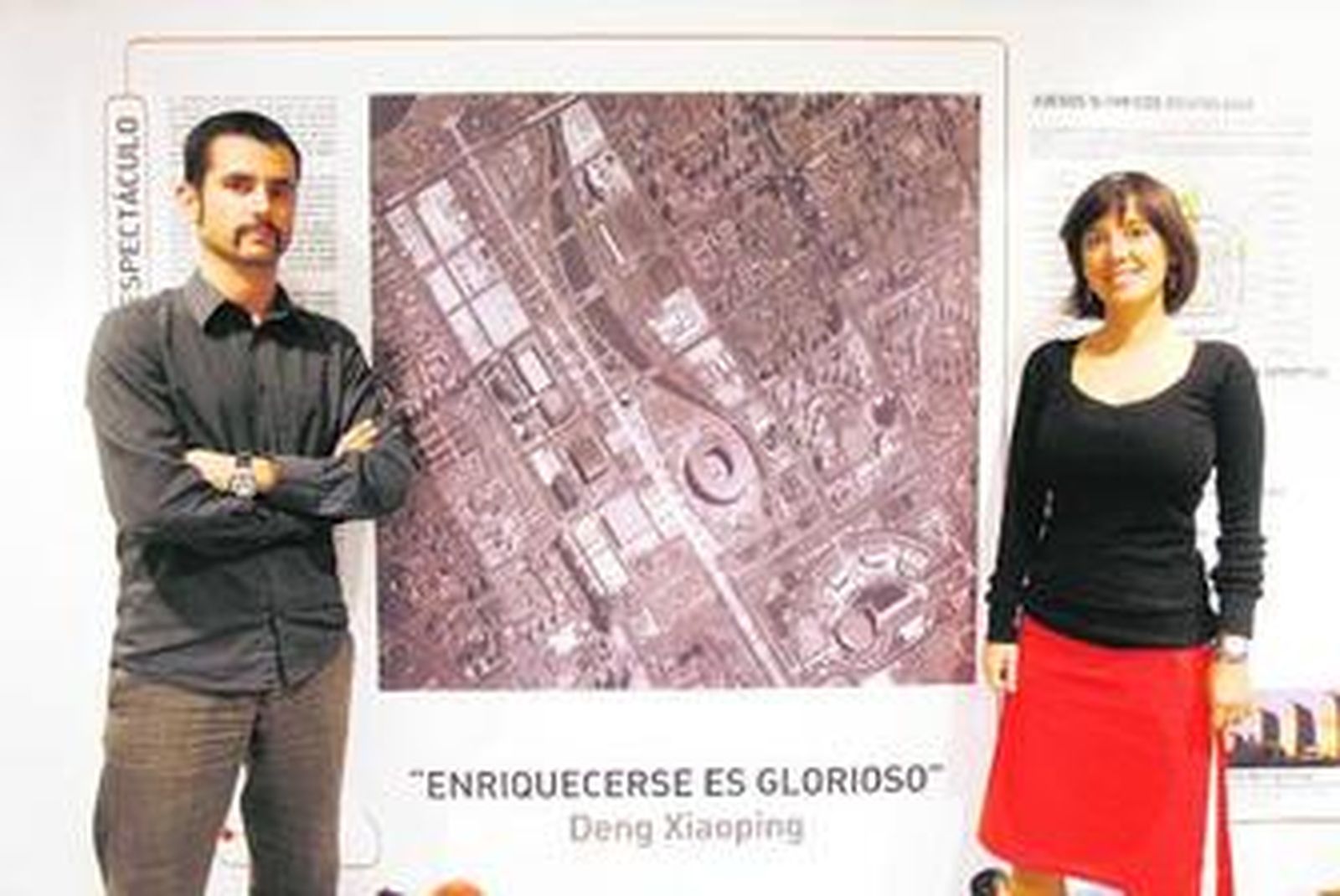 Marta Barrera y Miguel Gentil, comisarios de la exposición.