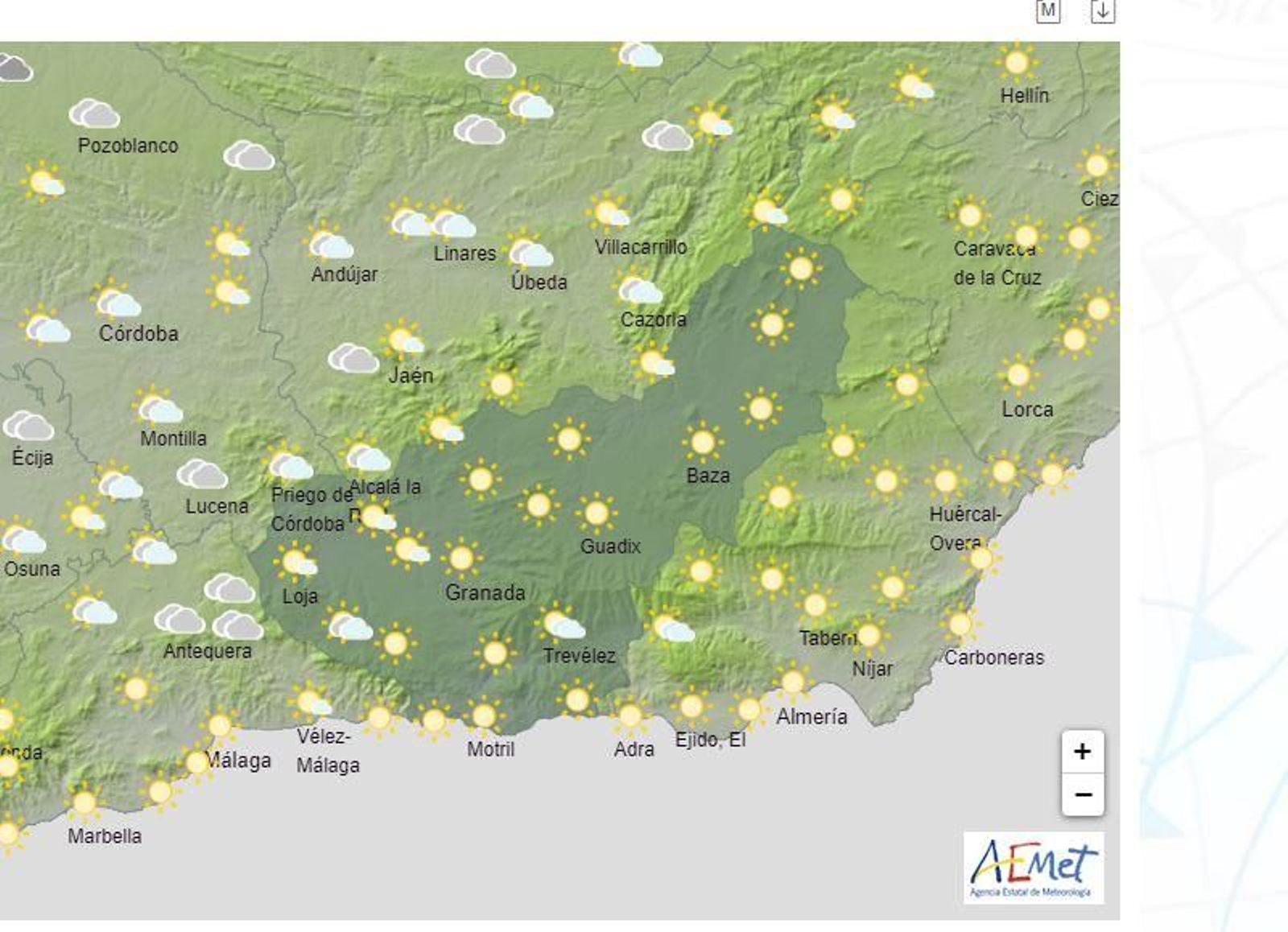 El Tiempo en Granada el 20 de junio de 2024 El Tiempo en Granada el 20 de junio de 2024