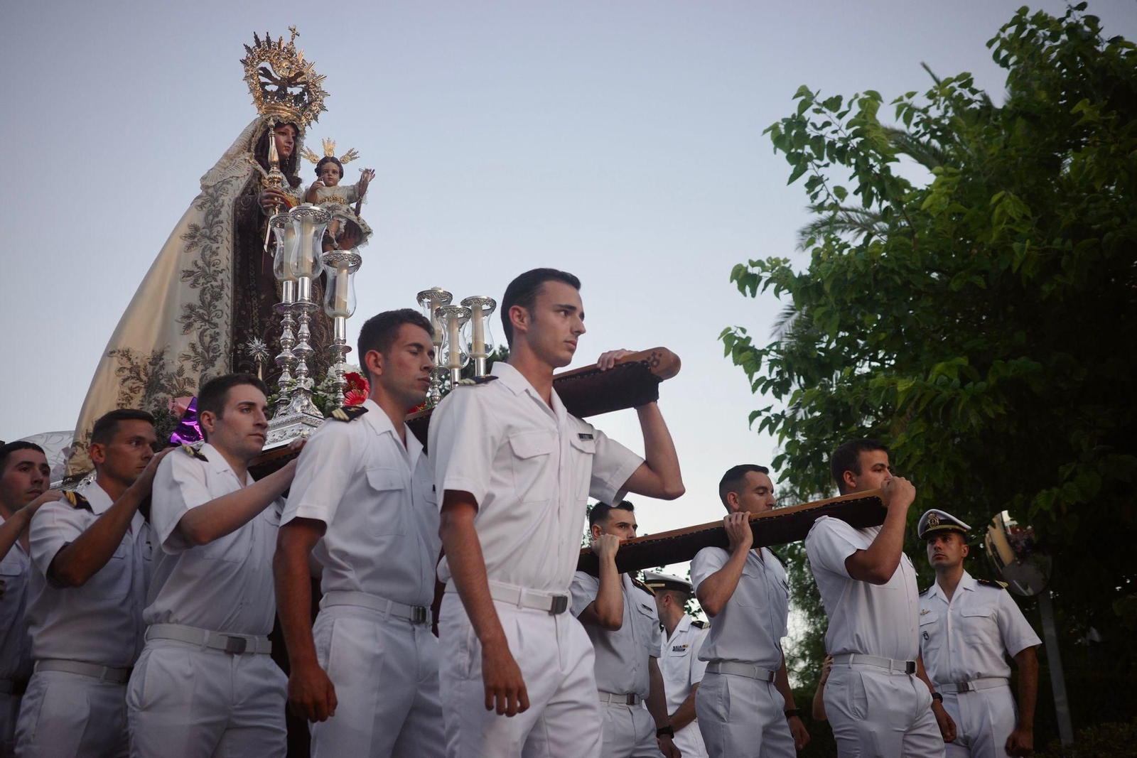 Ásí ha sido el regreso de la Virgen del Carmen al Panteón de Marinos Ilustres