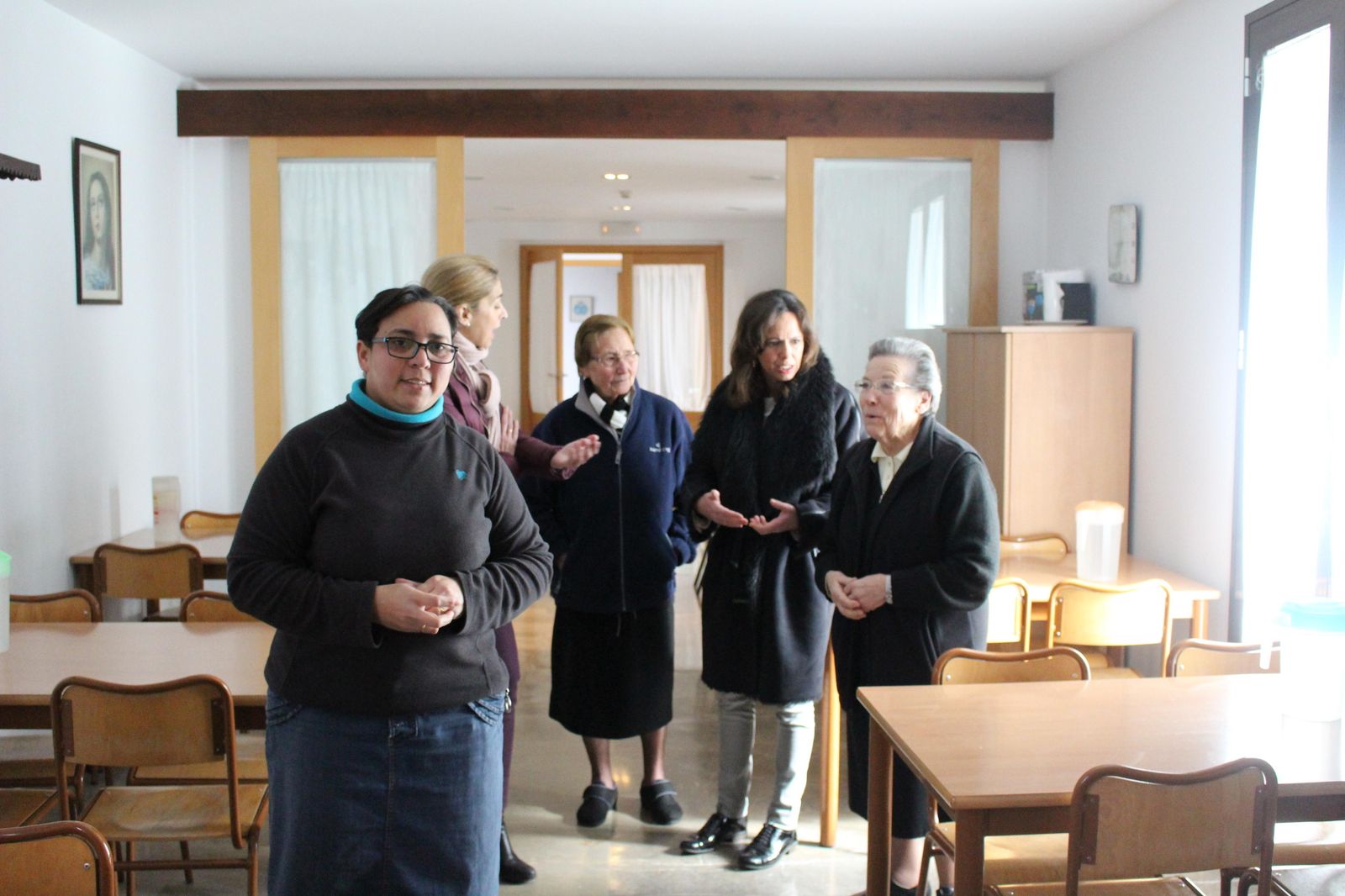Díaz y Fernández durante la visita.